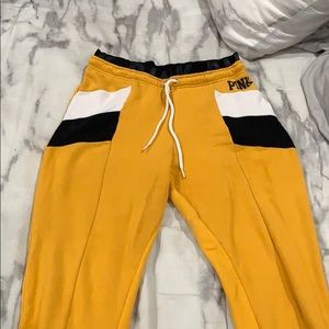 Yellow pink joggers